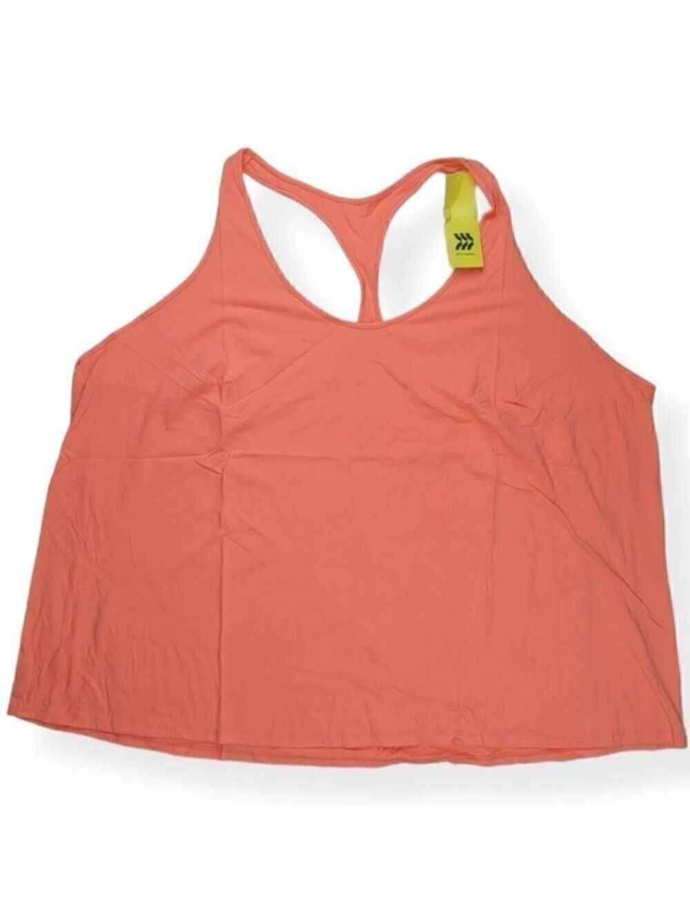 All In Motion Raceback Tank Top Coral  3X